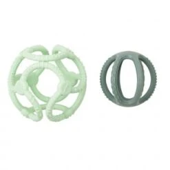 Nattou Set De 2 Balles Silicone - Menthe