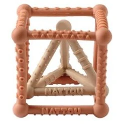 Nattou Cube D'éveil En Silicone Caramel/Vanille
