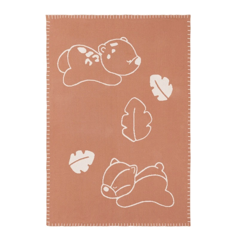 Couverture Tricot 75x100cm NATTOU Boris&Jungo 3 Couverture Tricot 75x100cm NATTOU Boris&Jungo