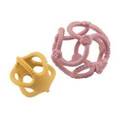 NATTOU Set De 2 Balles En Silicone Rose Et Jaune -Nattou Soldes Boutique jo056176667 1