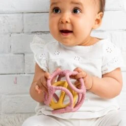 NATTOU Set De 2 Balles En Silicone Rose Et Jaune -Nattou Soldes Boutique jo056176667 2