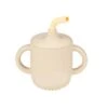 NATTOU Gobelet Avec Paille Sable/vanille Silicone -Nattou Soldes Boutique jo056475301