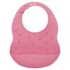 NATTOU Bavoir Imprimé Rose/fraise Silicone -Nattou Soldes Boutique jo057076407