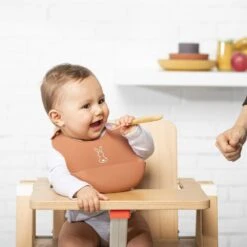 NATTOU Bavoir En Silicone Lapidou Terracotta -Nattou Soldes Boutique jo057177060 2