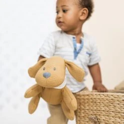 NATTOU Peluche 28 Cm Charlie Le Chien Jacquard Caramel -Nattou Soldes Boutique jo083488009 4