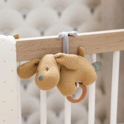 Mini-musical Chien Jacquard Caramel NATTOU Charlie -Nattou Soldes Boutique mini musical chien jacquard caramel nattou charlie 1