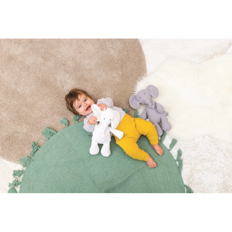 Peluche En Tricot NATTOU Tembo Gris 4 Peluche En Tricot NATTOU Tembo Gris – Image 2